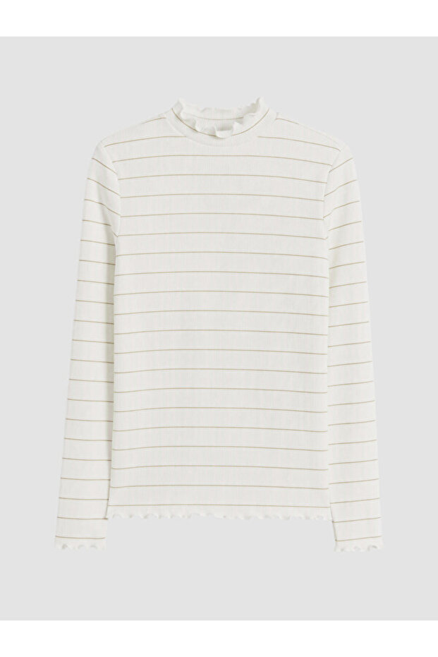 I Dik Roba Collar Striped Women's Bodysuit from Freezen Store