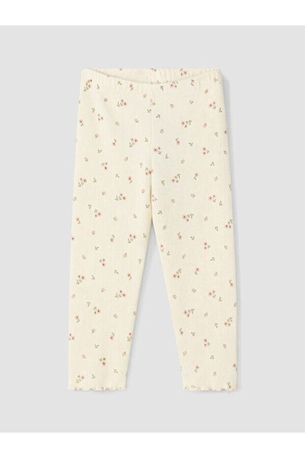 Ruffle Floral Embroidered Baby Girl Leggings for Style Seekers from Uzg Store