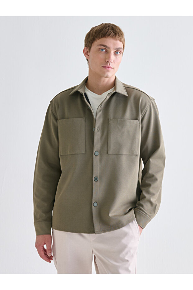 Esvab • Modern & Distinctive Standard Fit Long Sleeve Men's Shirt Jacket
