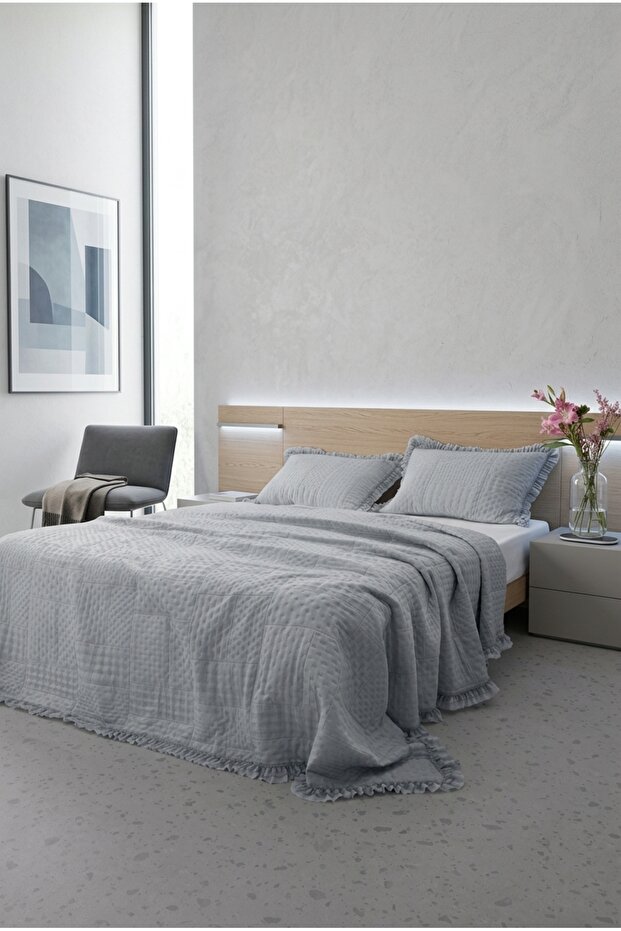 Medus Double Bedspread - Indigo