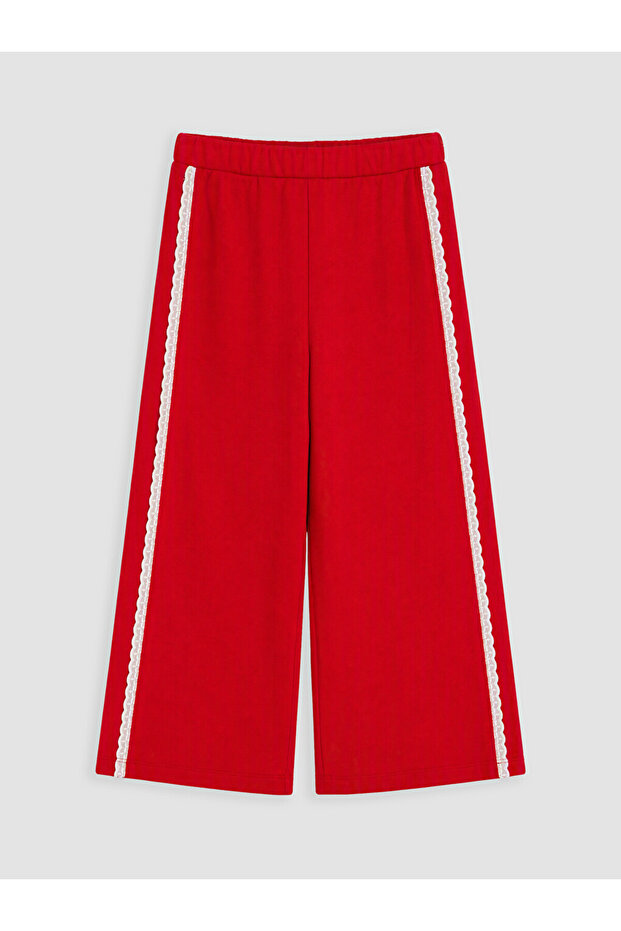 Vizyon New Season Red Wide-Legged Girls' Sweatpants