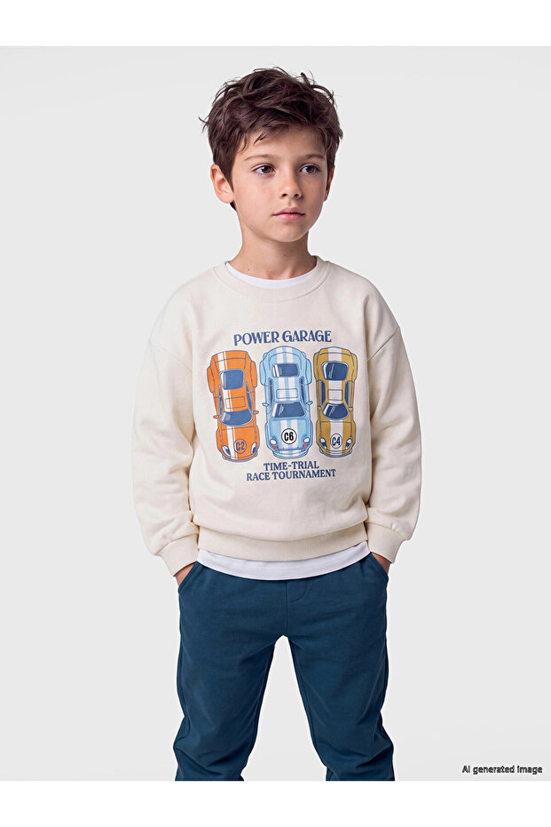 Lcw Kids Beige Printed Boys' Set