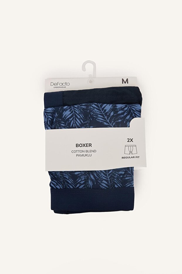 Regular Fit Shawl Patterned 2-Piece Cotton Boxer I7821Ax26Au