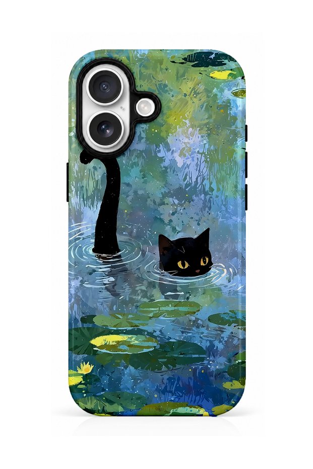 iPhone 17 Compatible - Camouflage Cat, Dual Layer, Glossy Surface Protective Case