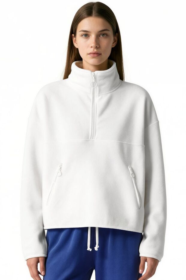 Busem Women's Half-Zip Short Sweatshirt