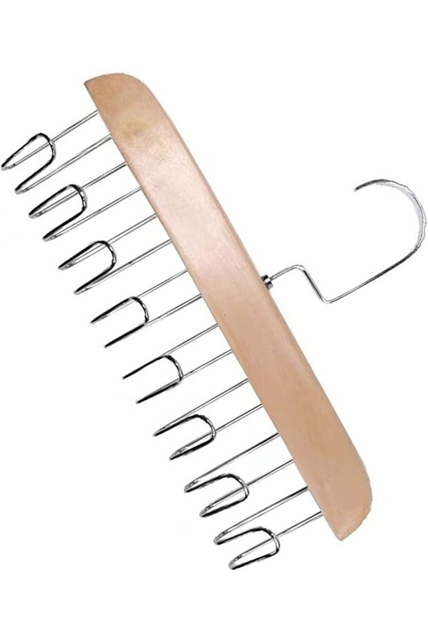 Multifunctional Hanger with 8 Hooks for Organization (Khaki)
