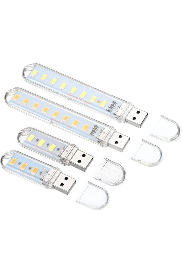 إضاءة ليلية USB، مجموعة من 4 مصابيح LED صغيرة محمولة قابلة للتوصيل مع 3 أو 8 مصابيح لديكور المنزل