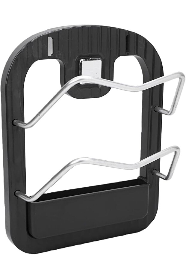 RIZGHWOY Pot Lid Organizer Rack Wall Mounted Pot Lid Holder with Removable Drip Tray for Kitchen Sto