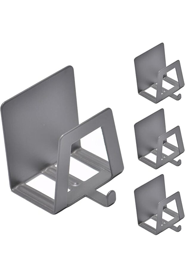 4 Pack Pot Lid Holders with Hook, Pot and Pan Hangers for Kitchen Inside Cabinet Wall Mount Rack Cab