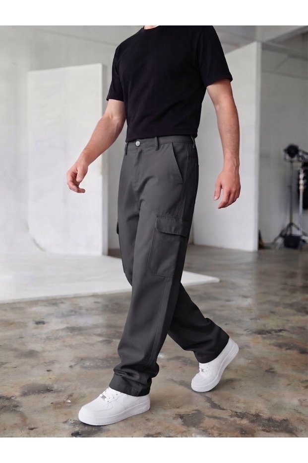 Men's Gabardine Regular Fit Cargo Pants