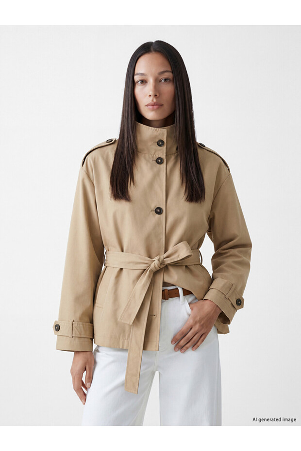 Belted Oversize Women's Trench Coat