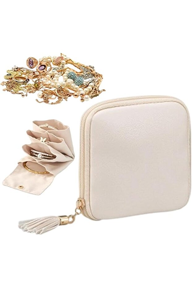 Travel Jewelry Case Multi-Layered Soft Necklace Storage