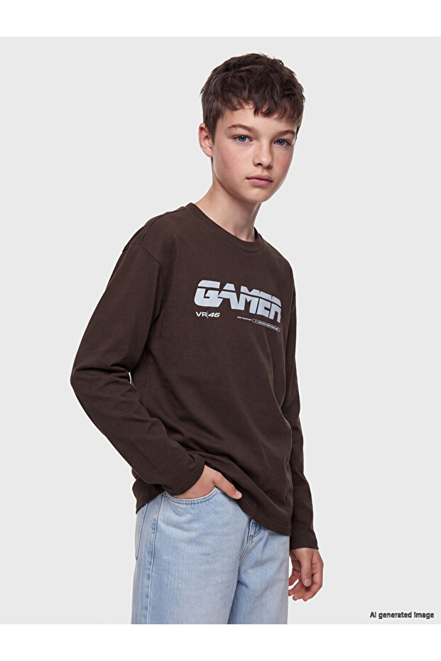 Rmz Gi̇yi̇m Farkiyla Printed Boy's T-Shirt