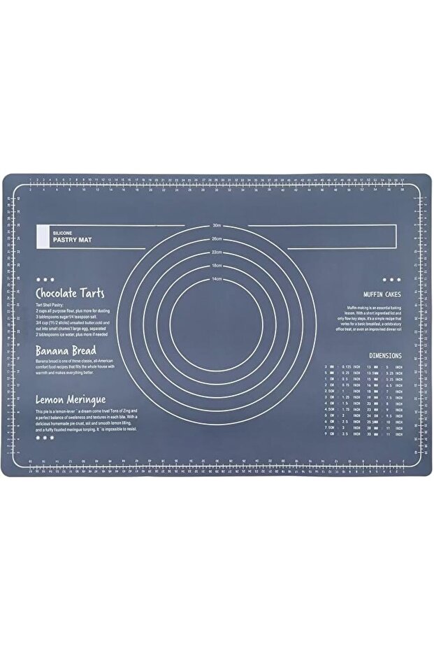 Baking Mat Silicone Large Non-Stick Baking Mat Non-Slip Dough Mat 64 x 45 cm Rolling Mat Silicone Ma