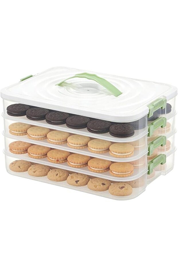 FMOACEN 4-Tier Stackable Cookie Storage Container