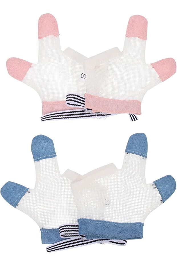 Baby Anti-Sucking Thumb Guard Gloves,Breathable Mesh Stop Sucking Tool for Infants,8 Pairs