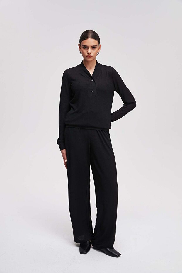 Women's Plain Long-Sleeve Pyjama Set