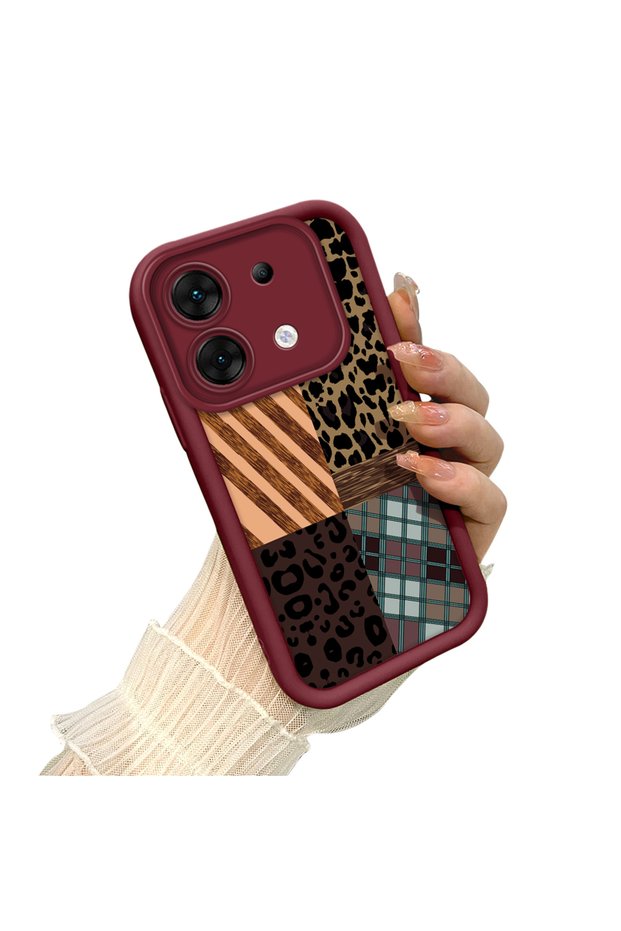 Infinix Zero 30 5g Compatible Leopard Checkered Collage Case, Stylish and Personalized Design
