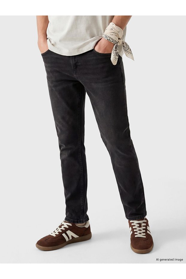 Lcw Jeans Black 750 Slim Fit Men's Jean Trousers