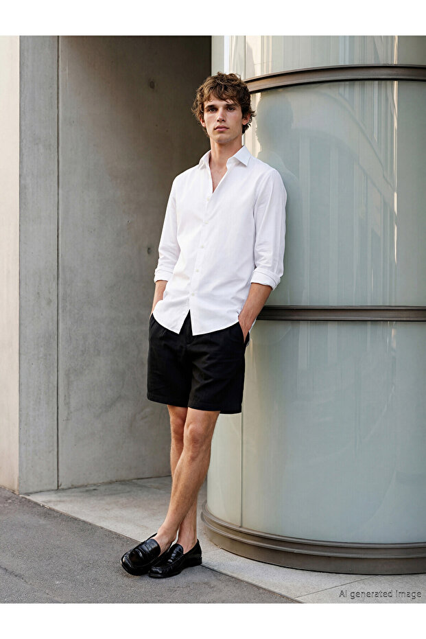 Lcw Vision Black Regular Fit Men's Shorts