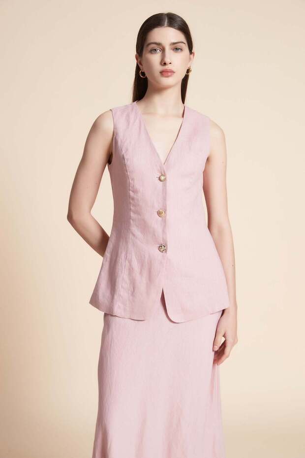 Cropped Plain Vest