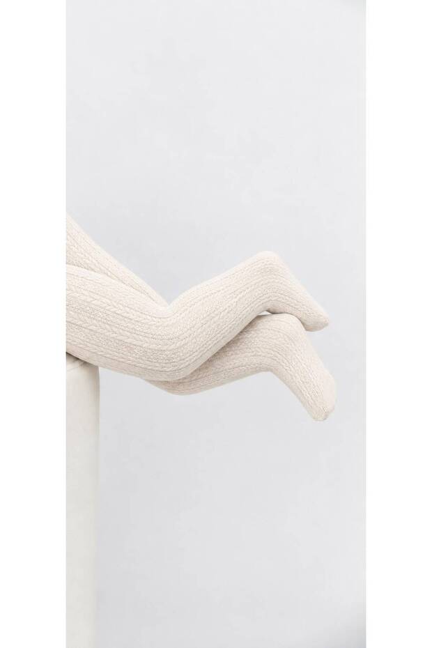 Bebek Aslım Cream Color Self-Patterned Mousse Pantyhose