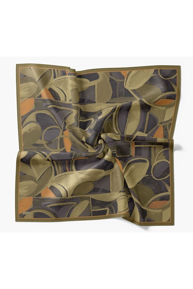 Velora Scarf Abstract Khaki