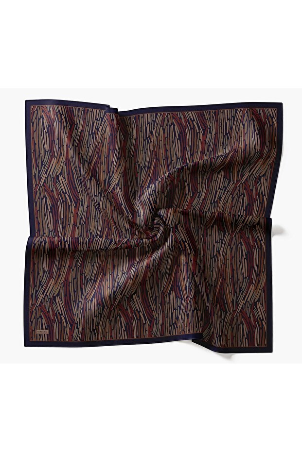 Velora Scarf Modern Zebra Dark Navy Blue