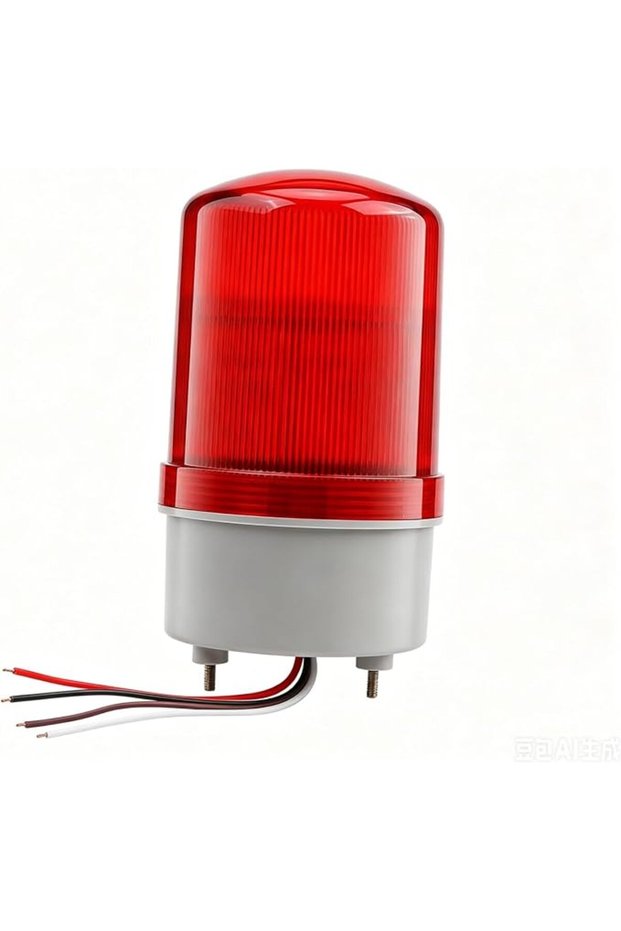 ضوء منارة دوار LED أحمر للطوارئ، مصباح تحذير بجهد 220 فولت تيار متردد واستهلاك منخفض للطاقة للأعمال