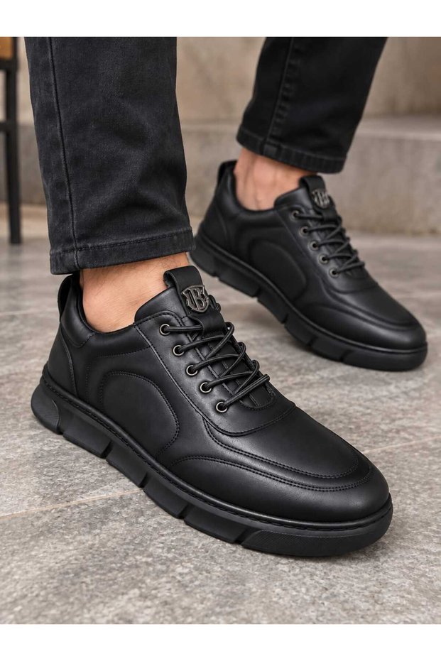 Genuine Leather Men's Shoes Casual Sneaker Sports Shoes Leather