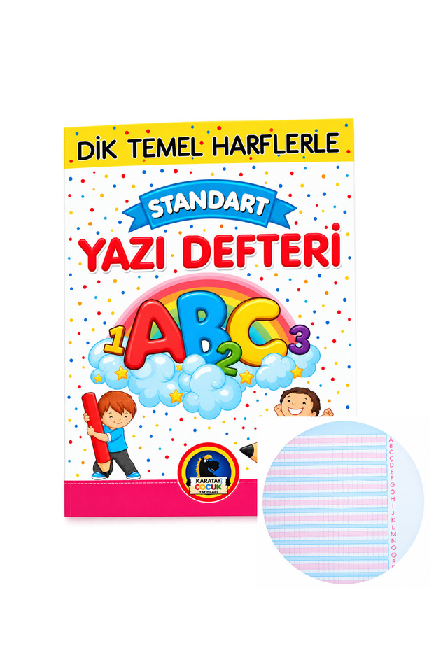 Large Size 24 Sheets Beautiful Writing Notebook, Standard Writing Notebook with Uppercase and Lowercase Letters for Elementary School