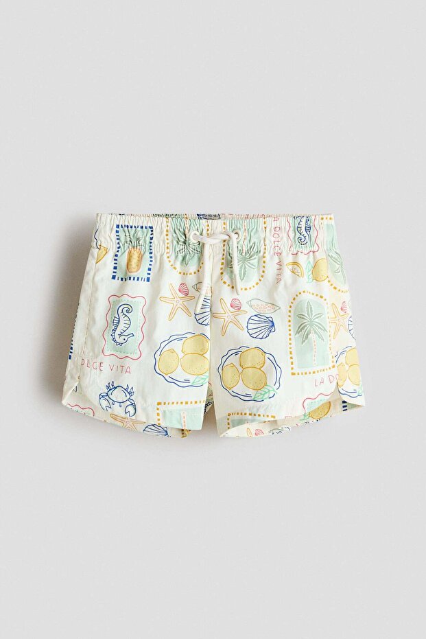 Patterned swim shorts