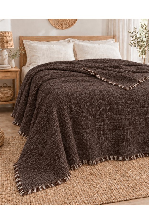 Muslin Double Bedspread 100% Cotton | Battal Size 240X280 | 4 Layers Muslin Bamboo