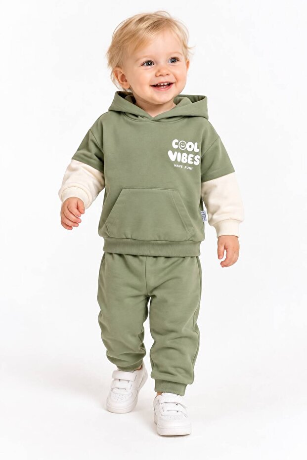 Boy's 2-Piece Set Hooded Sweatshirt Tracksuit
