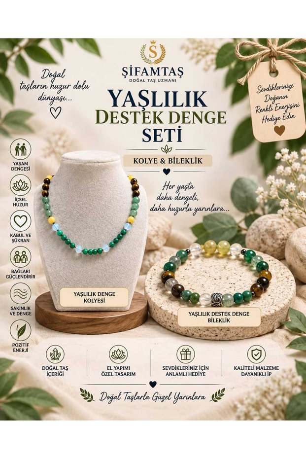 Elderly Support & Balance Set (Bracelet and Necklace)