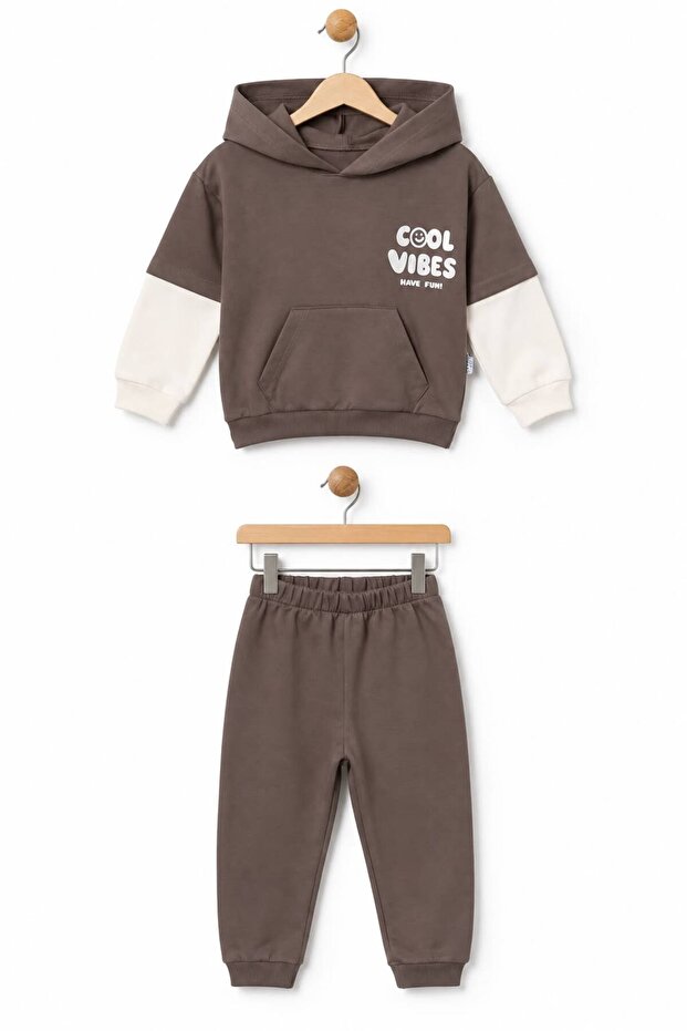 Boy's 2-Piece Set Hooded Sweatshirt Tracksuit