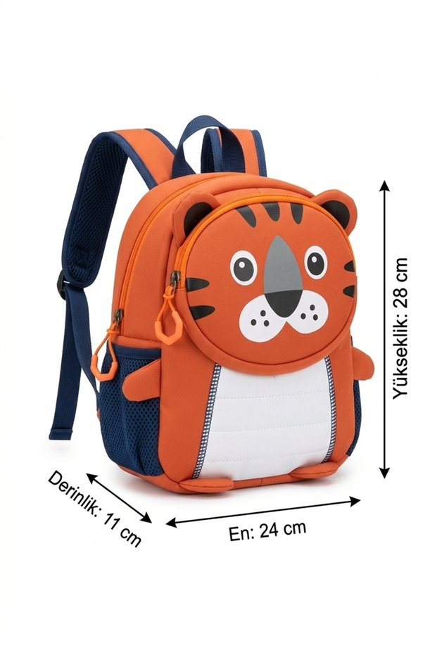 Cute Tiger Figured Boys and Girls Kindergarten Nursery Backpack - Lightweight and Orthopedic and Comfortable Legra Fabric