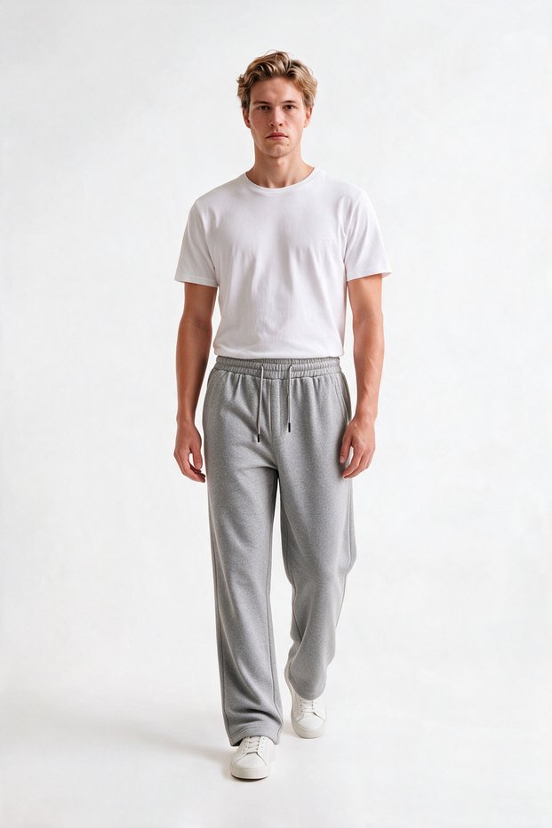 Men's Baggy Loose Fit Sweatpants, Shaded Winter Style, 3 Yarns