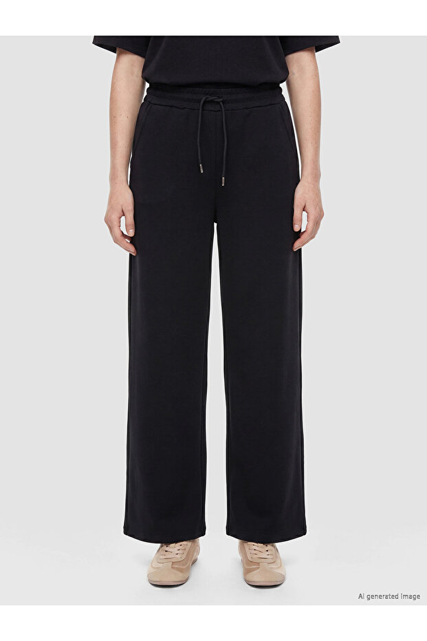 Lcw Black Soft Touch Women's Sweatpants