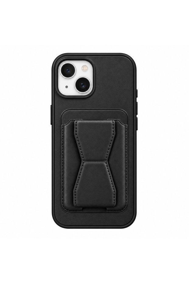 متوافق مع iPhone 15 PLUS / 14 PLUS - حافظة وظيفية متينة مع حامل ومحفظة واقية.