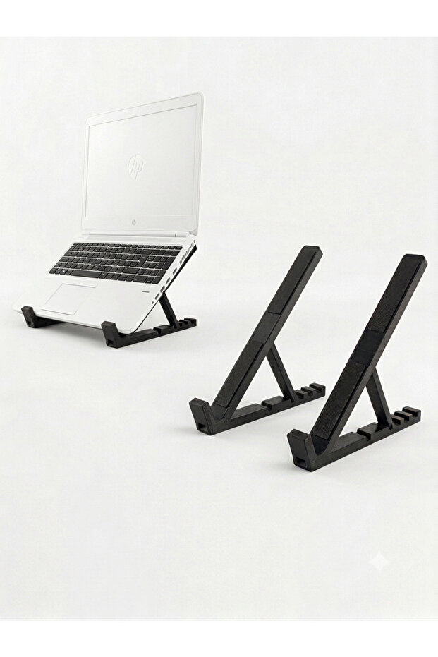 Ergonomic 3D Printing Adjustable Laptop Stand - Portable Notebook Riser with Gradual Height Adjustment (2 Pieces)