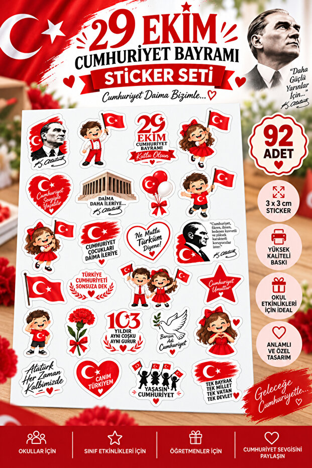 29 October Republic Day Sticker Set