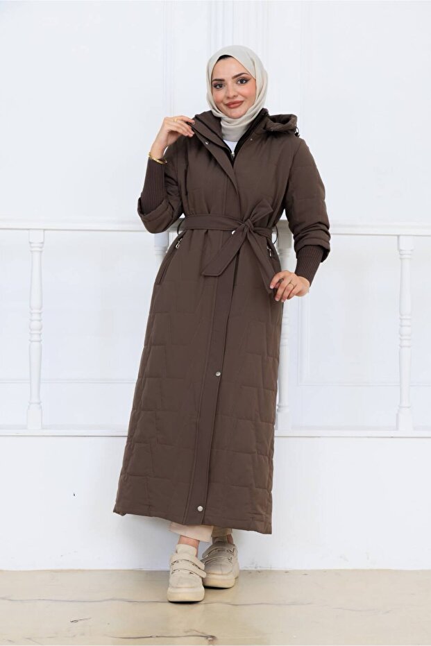 Women's Belted Montana Fabric Coat