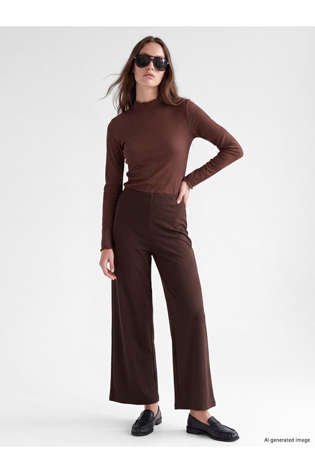 Özmarka New Season Brown Soft Touch Women's Sweatpants