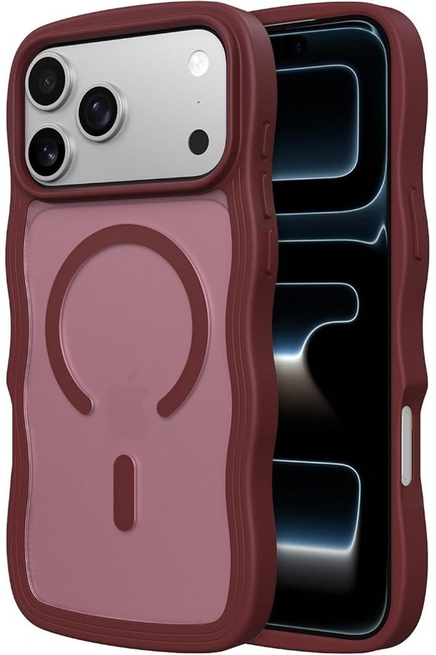 جراب هاتف ZTOFERA لهاتف iPhone 17 Pro Max متوافق مع MagSafe، بإطار مموج وشفاف غير لامع