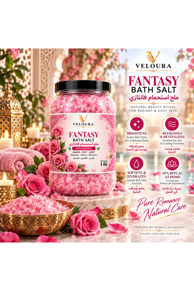 FANTASY SPA SALT 5KG – SWEET & REFRESHING BATH SALT FOR BODY & FOOT SOAK