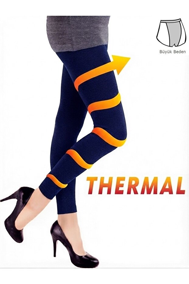 Women's Plus Size Thermal (200 Denier) Tights Socks - Navy Blue