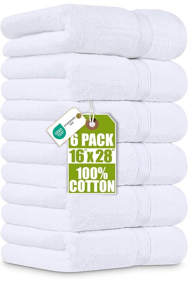 - Premium Hand Towels - 100% Combed Ring Spun Cotton, Ultra Soft and Highly Absorbent,