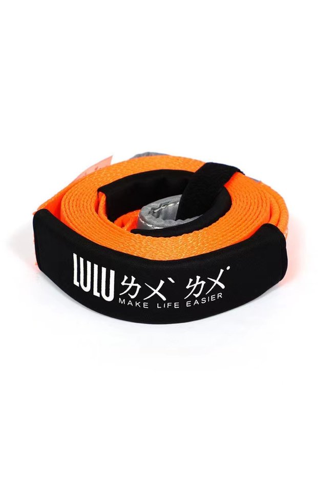 Orange 5M5T Automobile Traction Rope Emergency Rescue Strong Tow Rope Polyester Automobile Trailer B