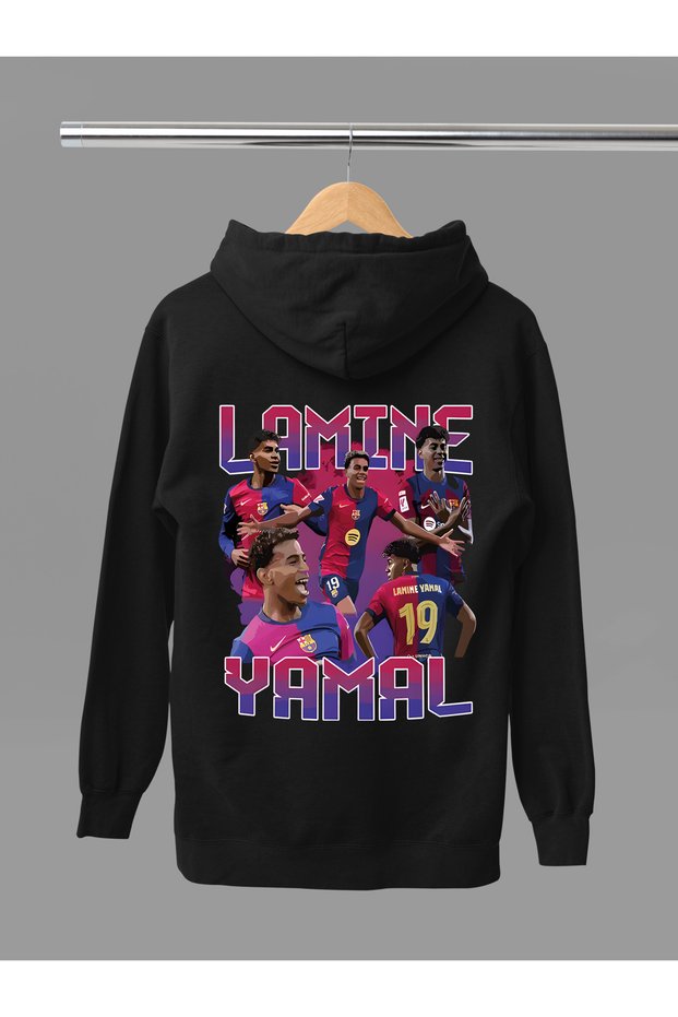 Lamine Yamal Printed 3-Yarn Quality Soft Texture Hooded Children's Sweatshirt